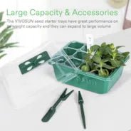 Vivosun 12 - Pack Seed Starter Trays, 144 - Cell Seed Starter Kit with Humidity Dome - Green Thumb Depot