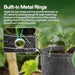 Vivosun 15 Gallon Grow Bags 5 - Pack Black Thickened Nonwoven Fabric Pots with Handles, Multi - Purpose Rings - Green Thumb Depot