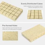 Vivosun 1.6" Rockwool Grow Cubes, 1 sheet of 28 Plugs - Green Thumb Depot
