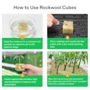 Vivosun 1.6" Rockwool Grow Cubes, 1 sheet of 28 Plugs - Green Thumb Depot