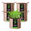 Vivosun 2 Gallon Grow Bags 5-Pack Brown Thickened Nonwoven Fabric Pots with Handles