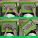 Vivosun 2 - in - 1 Trimming Tray, 4.1" Deep , with 150 Micron Mesh Sifter, Bottom Harvest Bin, Brush and Magnifying Card, Green - Green Thumb Depot
