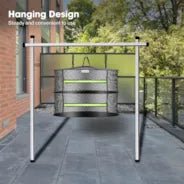Vivosun 2 - Layer Mesh Drying Rack Hanging Design with Green Zippers - Green Thumb Depot