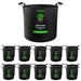 Vivosun 20 - Pack 3 Gallon Grow Bags, Heavy Duty Thickened Nonwoven Fabric Pots with Handles for Flowers Fruits and Vegetables Black - Green Thumb Depot