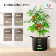Vivosun 25 Gallon Grow Bags 5 - Pack Black Thickened Nonwoven Fabric Pots with Handles - Green Thumb Depot
