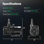 Vivosun 2700 GPH Submersible Water Pump 120W Ultra Quiet Pump High Lift for Pond Waterfall - Green Thumb Depot