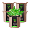 Vivosun 3 Gallon Grow Bags 5-Pack Brown Thickened Nonwoven Fabric Pots with Handles