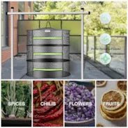 Vivosun 3 - Layer Mesh Drying Rack Hanging Design with Green Zippers - Green Thumb Depot