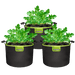Vivosun 3 - Pack 5 - Gallon AeroBase Grow Bags, Durable Mesh Fabric Plant Container with Breathable Base and Sturdy Handles, Black - Green Thumb Depot