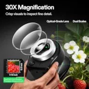 Vivosun 30X Rechargeable Loupe Magnifier with Optical Glass Lens and Lights - Green Thumb Depot