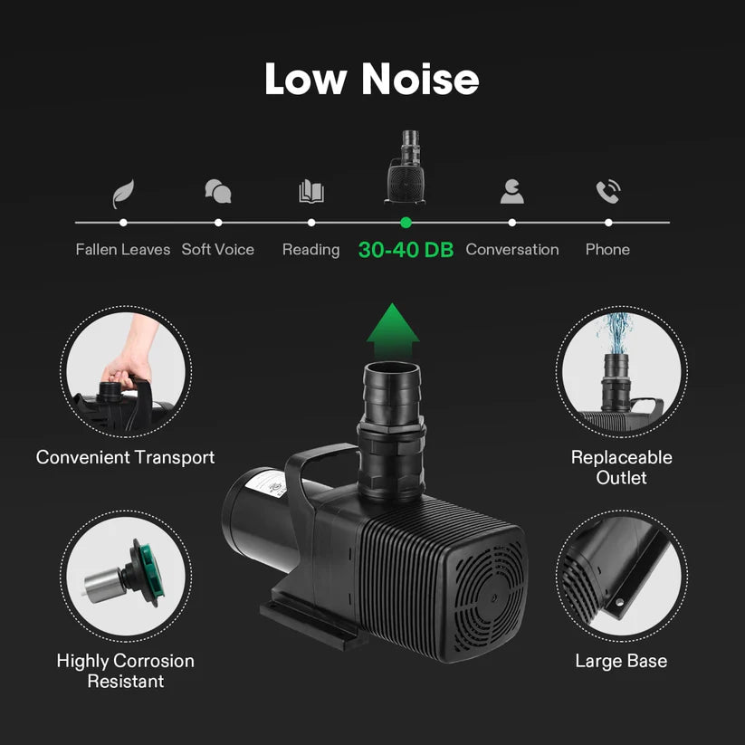 Vivosun 3567 GPH Submersible Water Pump 130W Ultra Quiet Pump - Green Thumb Depot