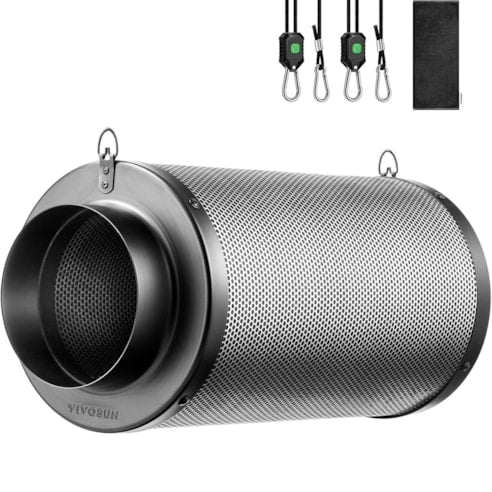 Vivosun 4 - Inch Air Carbon Filter for Odor Control, Black - Green Thumb Depot