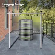 Vivosun 4 - Layer Mesh Drying Rack Hanging Design with Green Zippers - Green Thumb Depot