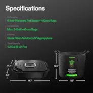 Vivosun 4 - Pack Self - Watering Fabric Pot Base and Grow Bags Set, Auto - Irrigation Water Delivery System with Reservoir Meter - Green Thumb Depot
