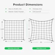 Vivosun 4 x 4Ft. Elastic Trellis Netting with 4 Hooks - Green Thumb Depot