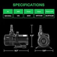 Vivosun 4500GPH Submersible Water Pump 220W Ultra Quiet Pump High Lift for Pond Waterfall - Green Thumb Depot