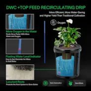 Vivosun 5 Gallon DWC Hydroponic System Kit (1 Bucket, Black) - Green Thumb Depot