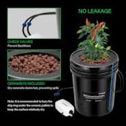Vivosun 5 Gallon DWC Hydroponic System Kit (1 Bucket, Black) - Green Thumb Depot