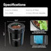Vivosun 5 Gallon DWC Hydroponic System Kit (2 Bucket, Black) - Green Thumb Depot
