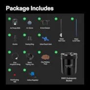 Vivosun 5 Gallon DWC Hydroponic System Kit (2 Bucket, Black) - Green Thumb Depot