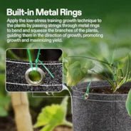 Vivosun 5 Gallon Grow Bags 5 - Pack Black Thickened Nonwoven Fabric Pots with Handles, Multi - Purpose Rings - Green Thumb Depot