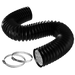Vivosun 6 Inch 8 Feet Black Non - Insulated Flex Air Aluminum Ducting, w/Two 6 Inch Stainless Steel Clamps - Green Thumb Depot