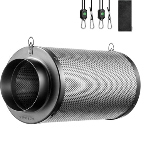 Vivosun 6-Inch Air Carbon Filter for Odor Control, Black
