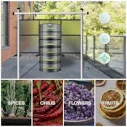 Vivosun 6 - Layer Mesh Drying Rack Hanging Design with Green Zippers - Green Thumb Depot