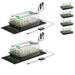 Vivosun 6 - Pack 240 - Cell Seed Starter Trays with 2 Set of LED Lights, and 2 - Pack 10"x20.75" Seedling Heat Mat - Green Thumb Depot