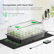 Vivosun 6 - Pack Seed Starter Trays, 240 - Cell Seed Starter Kit with 2 Set of LED Lights - Green Thumb Depot