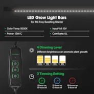 Vivosun 6 - Pack Seed Starter Trays, 240 - Cell Seed Starter Kit with 2 Set of LED Lights - Green Thumb Depot