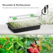 Vivosun 6 - Pack Seed Starter Trays, 240 - Cell Seed Starter Kit with 2 Set of LED Lights - Green Thumb Depot