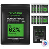 Vivosun 62% RH Two-Way Humidity Control Packs, Size 4 g, 10 Packs for Storing 1/2 oz, Moisture Balancer with RH Indicator Card for Food & Herb Storage
