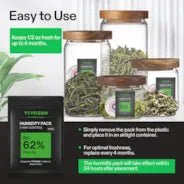 Vivosun 62% RH Two - Way Humidity Control Packs, Size 4 g, 10 Packs for Storing 1/2 oz, Moisture Balancer with RH Indicator Card for Food & Herb Storage - Green Thumb Depot