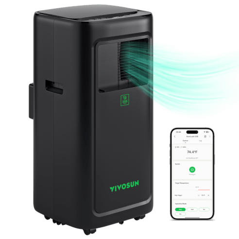 Vivosun AeroLush C08 Intelligent Air Conditioner, 4 - in - 1 Function, with Temperature & Humidity Sensor Probe - Green Thumb Depot