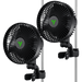 Vivosun AeroWave A6 Grow Tent Clip Fan, 6" Auto Oscillating Fan with AC Motor, for Hydroponic Ventilation, Black, 2 - Pack - Green Thumb Depot