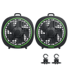 Vivosun AeroWave D4, 4” Grow Tent Clip Fan with Detachable Hook, Black, 2 Pack