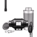 Vivosun Air Filtration Kit R4 4", Inline Fan R4 with Variable Speed Controller, Carbon Filter & Ducting Combo - Green Thumb Depot