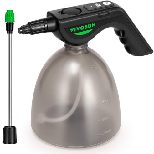 Vivosun Battery Powered Sprayer 0.5Gallon, Electric Spray Bottle USB Rechargeable, 2.2 Ah Battery - Green Thumb Depot