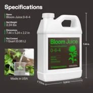 Vivosun Bloom Juice (0 - 6 - 4), Flowering Supplement Liquid Fertilizer for Flowering Stage, 32 Ounces - Green Thumb Depot