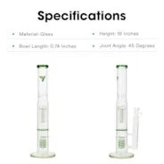 Vivosun Bong - Cutting - edge Water Pipe with Triple Percs and Ice - Catcher - Green Thumb Depot