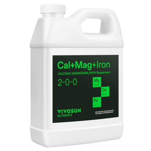 Vivosun Cal+Mag+Iron (2 - 0 - 0), Calcium, Magnesium & Iron Supplement, Liquid Nutrient Fertilizer for All Plants, 1 Quart - Green Thumb Depot
