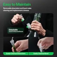 Vivosun Classic Beaker Bong – Sleek Glass Water Pipe with Dual Filtration & Ice Catcher - Green Thumb Depot