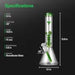 Vivosun Classic Beaker Bong – Sleek Glass Water Pipe with Dual Filtration & Ice Catcher - Green Thumb Depot