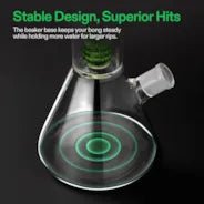 Vivosun Classic Beaker Bong – Sleek Glass Water Pipe with Dual Filtration & Ice Catcher - Green Thumb Depot