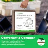Vivosun Coco Coir Brick, 11lbs 100% Natural Organic Compressed Coconut Coir Fiber with Low EC - Green Thumb Depot