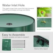 Vivosun Collapsible Rain Barrel, 53 Gallon, Green - Green Thumb Depot