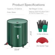 Vivosun Collapsible Rain Barrel, 53 Gallon, Green - Green Thumb Depot