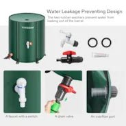 Vivosun Collapsible Rain Barrel, 53 Gallon, Green - Green Thumb Depot