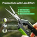 Vivosun Gardening Hand Pruner Pruning Shear with Straight Stainless Steel Blades, Black - and - Green - Green Thumb Depot